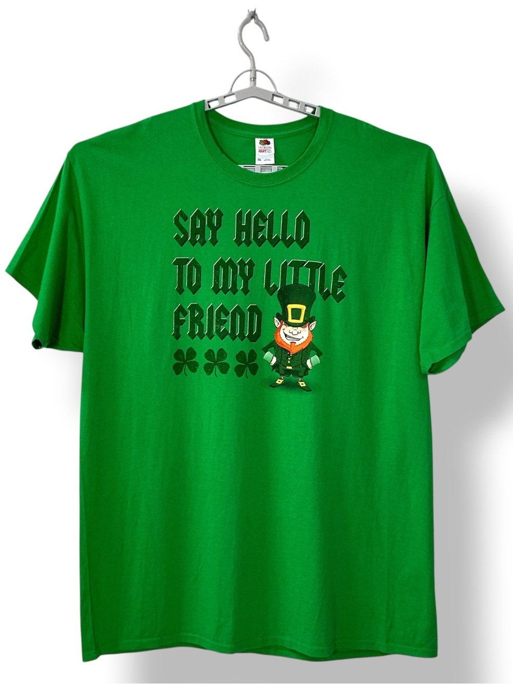 St Patty’s Tee Shirt 100% Cotton ST Patrick’s Humorous Leprechaun Green Men 3XL